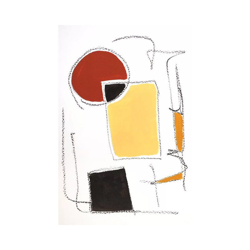 Mid-Century Modern I by Monika Mickute - Wrapped Canvas Painting, 20.32 cm H x 30.48 cm W