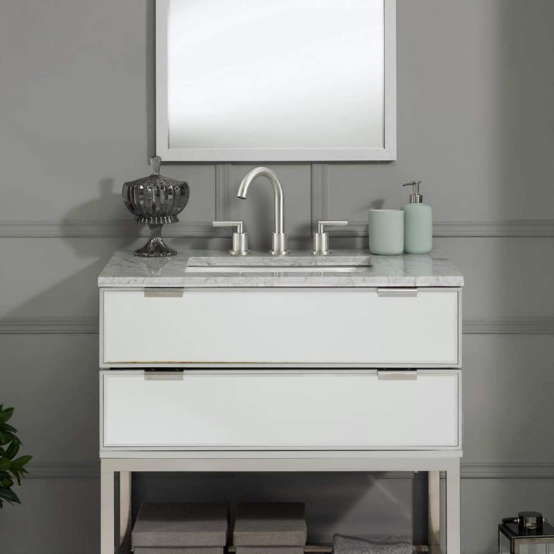 Bathroom faucet with 360 degree turn spout, Brushed Nickel