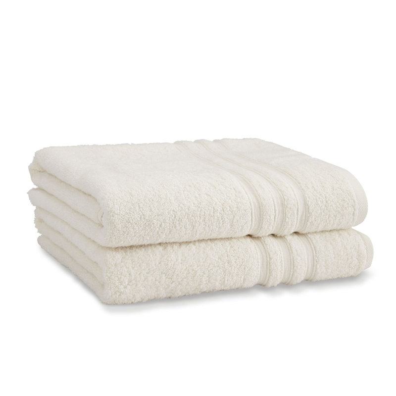 Zero Twist 100% Cotton Bath Sheet Pairs, Cream