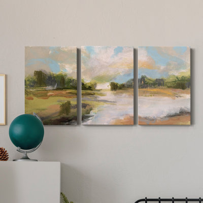 North Pond - Toile tendue avec châssis de qualité supérieure - prête à être accrochée
