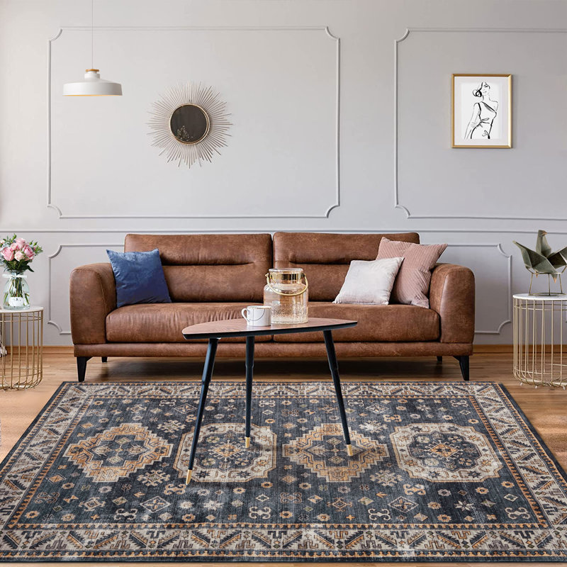 Floral and Geometric Indoor Rug
