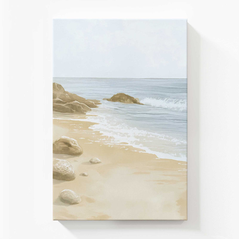 Toile tendue Soft Shoreline Silence I, 72" H x 48" W x 1.25" D, Stretched Canvas