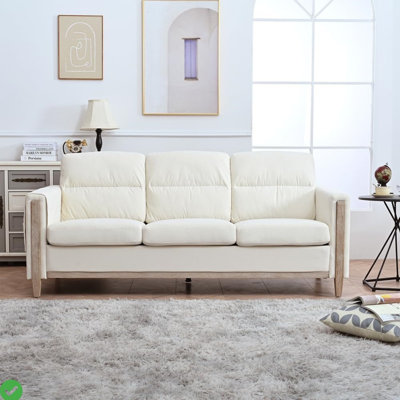 Canapé moderne 79,5 "à 3 places avec coussins et accoudoirs pour l'extérieur