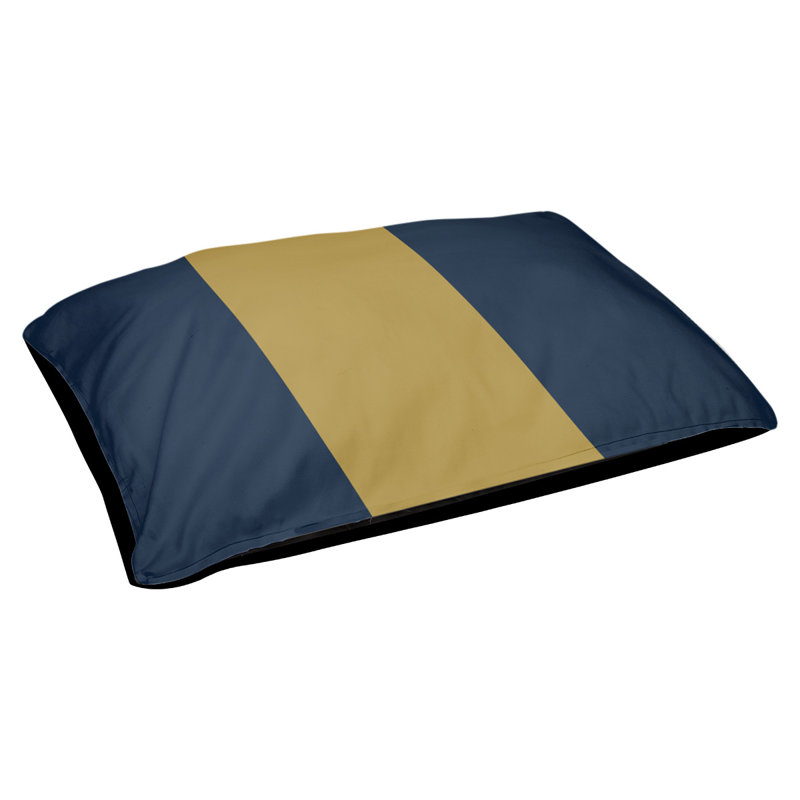 Coussin Atlanta, Blue/Gold/Blue, Medium (28" W x 18" D x 6" H)