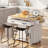Kitchen Island With Drop Leaf, Tilt-Out Trash Can Cabinet, Rolling Kitchen Cart, Storage Cabinet With Drawers, Rubber Wood Top.-862993795-862994409