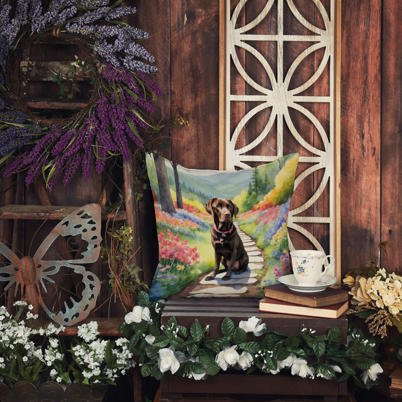 Coussin décoratif intérieur / extérieur Spring Path, H 14 po x l 14 po