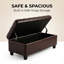 Banc de rangement avec repose-pieds 50,25 po