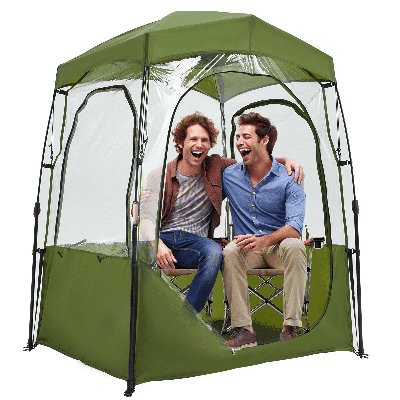 Tente de sport pour 1 à 2 personnes, nacelle escamotable instantanée, tente de sport toutes saisons - abri de tente de camping extérieur à vue à 540 ° pour le soccer, le football, la balle molle, la pêche, les événements sportifs