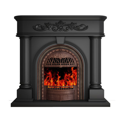 50” W Electirc Fireplace Mantel – Solid Wood Classic Mantel For Living Room Or Bedroom