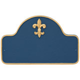 Fleur de Lis 1-Line Wall Address Plaque
