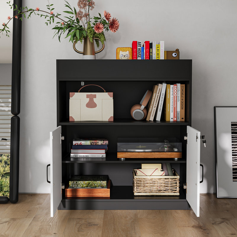 2-Door 1-Shelf Office Cabinet With Modern Design