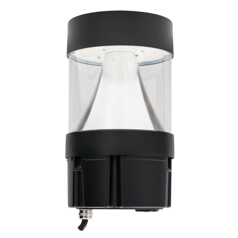 Flat Cone Outdoor Bollard Head, Black