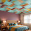Carreau de plafond texturé en PVC ondulé L 24 po x l 24 po-92631286