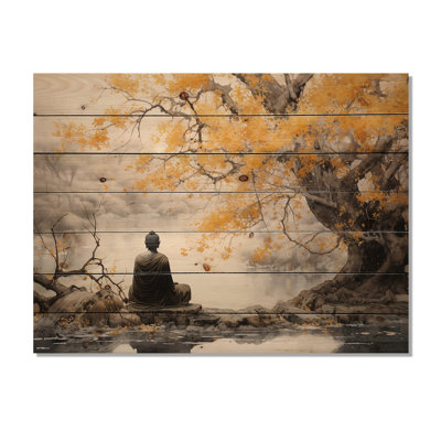 Folkes - Spiritual Wood Print On Natural Pine Wood