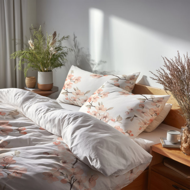 Ensemble de housse de couette Floral, Housse de couette très grand et 2 très grandes t