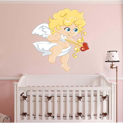 Adhésif décoratif mignon Cupidon, autocollant mignon Cupidon, joli décor de chambre Cupidon