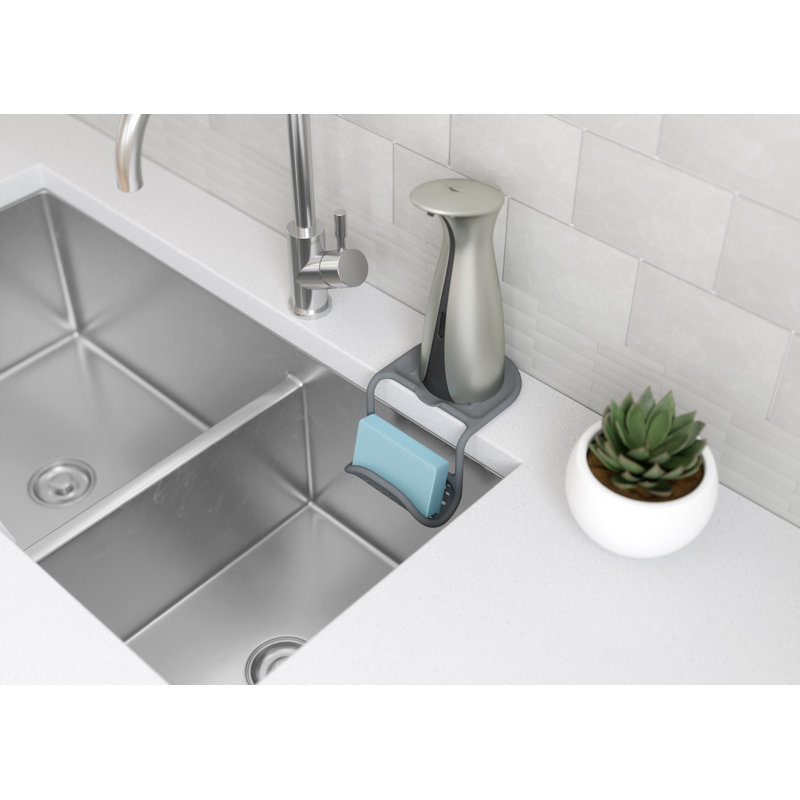 Charcoal Flexible Metal Sink Caddy with Perforated Base