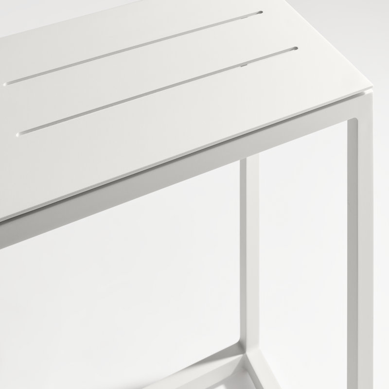 Table d'appoint extérieure H 25 po Skiff, Blanc