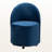 Gulan Navy Blue Velvet Fabric Upholstered Rolling Accent Chair, 32.47'' H X 21.31'' W X 22.42'' D