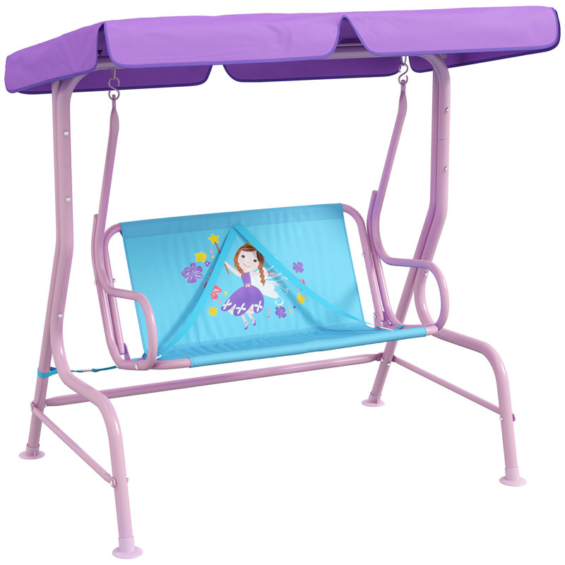 60 Person Porch Swing with Canopy, Purple, Purple