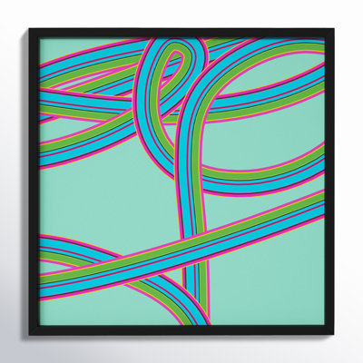 Polo "Turquoise Twist" Print by Jacques Pilon