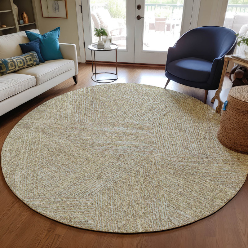  Tapis gris intérieur / extérieur Chayden Chantille ACN991, Rond 8 pi