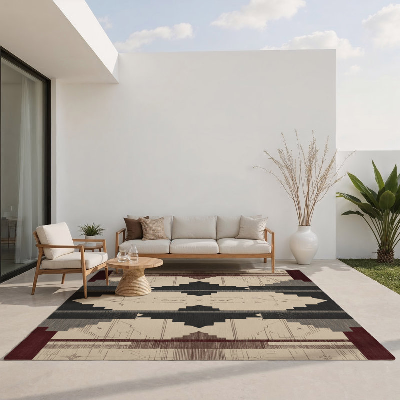 Gilded Age Indoor And Outdoor Area Rug, Rectangle 8' x 10'