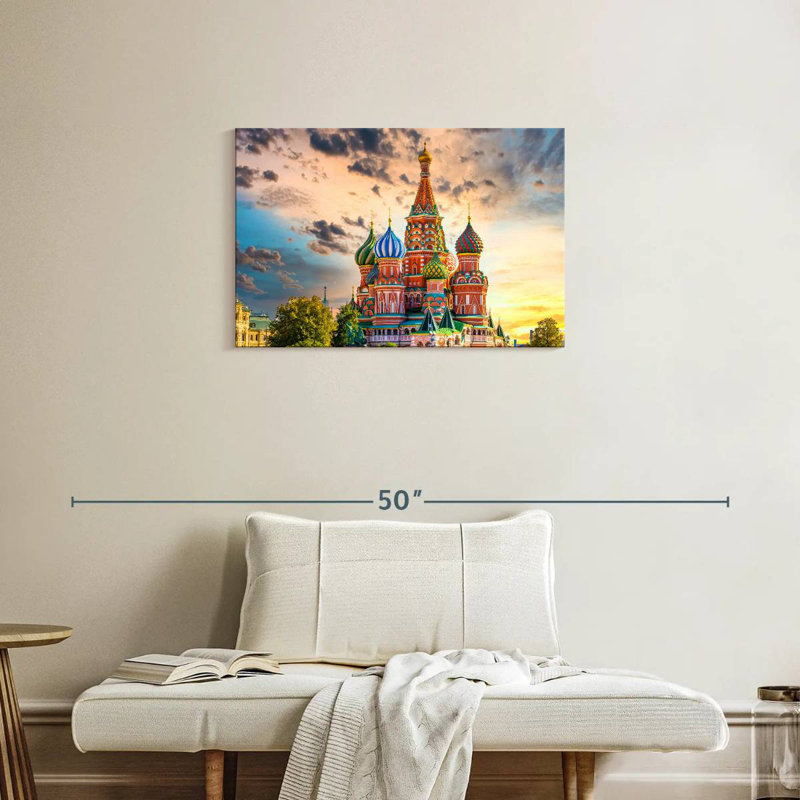 Moscow's St. Basil's Cathedral, 20" H x 30" W