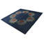 Tapis carré bleu marine Otto