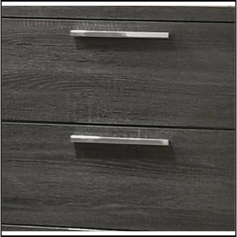 Table de chevet finition chêne gris