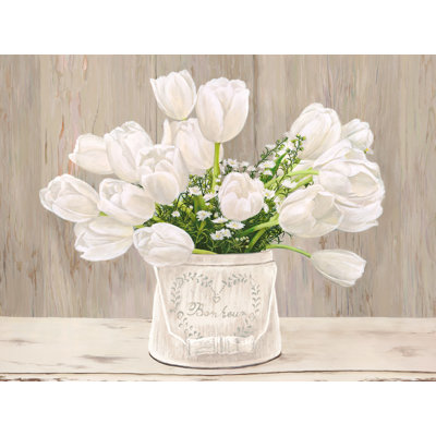 Country Bouquet (neutral) by Remy Dellal - Wrapped Canvas Art Prints