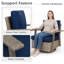 Chaise berçante 4 pièces avec coussins, rotin toutes saisons pour cour arrière-481647102