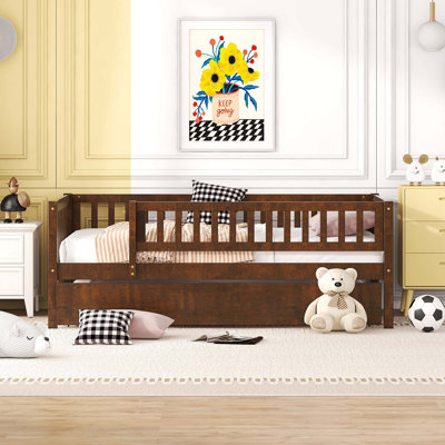 Kids Daybed Wood Bed with Two Drawers
