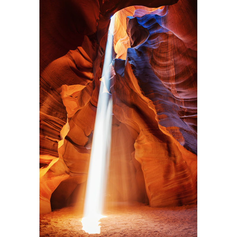 Light Beam At Upper Antelope Canyon - Wrapped Canvas Print, 122cm H x 81cm W x 3.8cm D