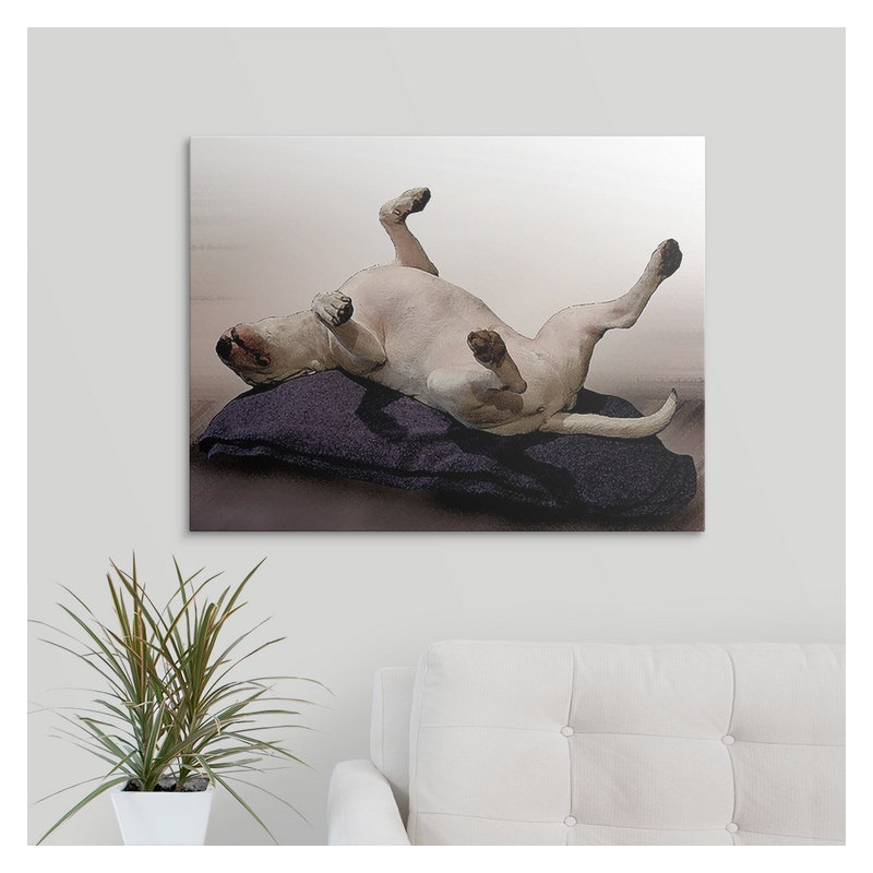 «Engish Bull Terrier» par Francy, impression, H 12 po x l 16 po x P 1,5 po, Toile