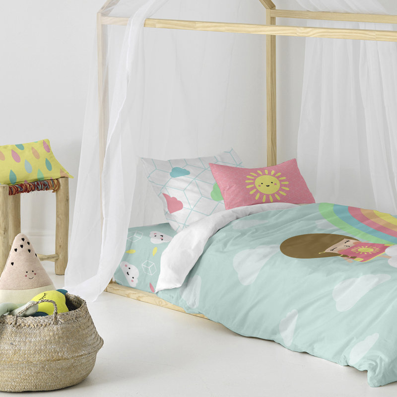 Zepeda 100% Cotton Percale Fitted Sheet, European Single (90 x 200cm)