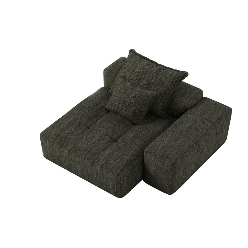 Canapé modulaire surdimensionné Modern, Rembourrage en mousse noire