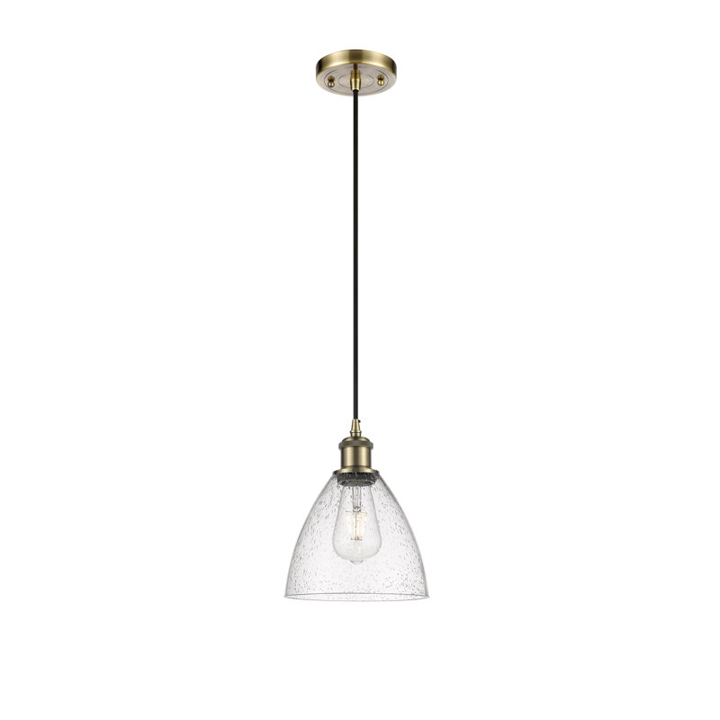 Haide 1 - Light Single Pendant, Antique Brass, LED, 11.25" H x 7.5" W x 7.5" D