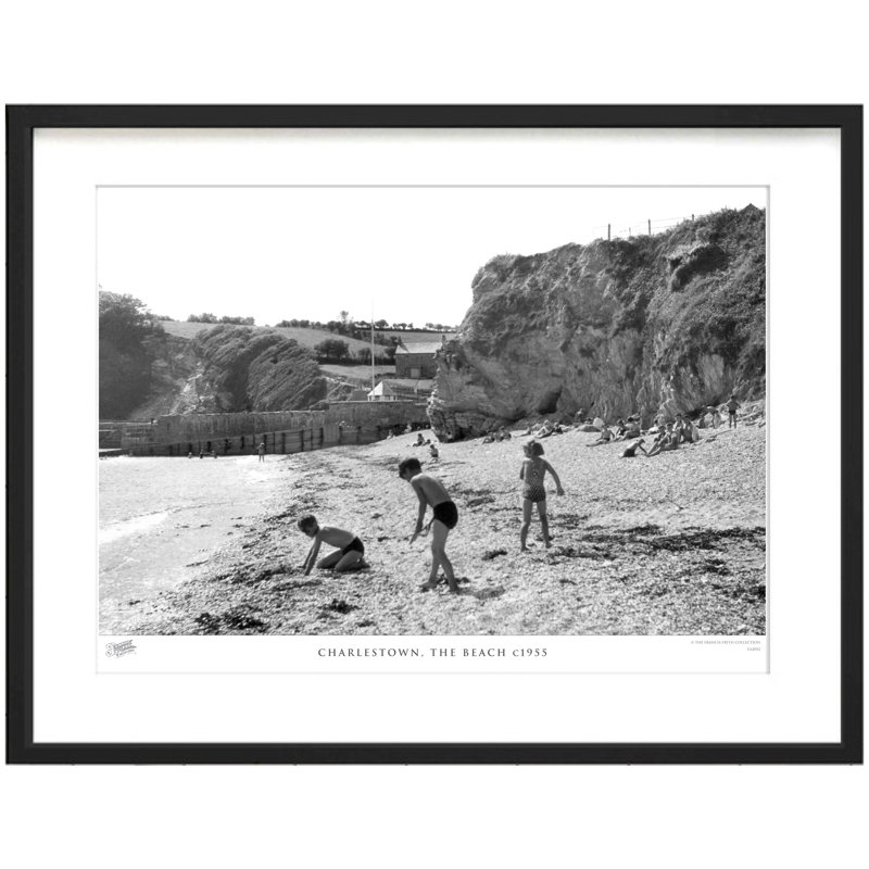Charlestown, The Beach C1955 - Single Picture Frame Print, 60cm H x 80cm W x 2.3cm D