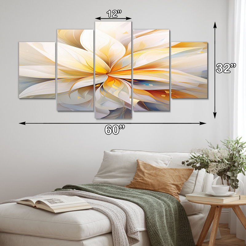 Philippe - Fractals, art mural sur toile - 5 panneaux
