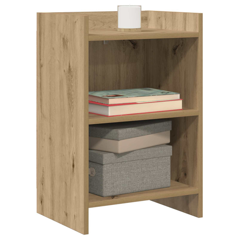 40 cm W Bedside Table, Artisan Oak