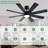 48 Inch Ceiling Fans With Lights And Remote/APP Control, Low Profile Ceiling Fan, 8 Blades,LED Dimmable, Reversible DC Motor, Noiseless Ceiling Fans For Bedroom Indoor/Outdoor Use-884105832