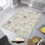 Tapis floral en polyester fabriqué à la machine en brun / vert / jaune Andrus-1521083768