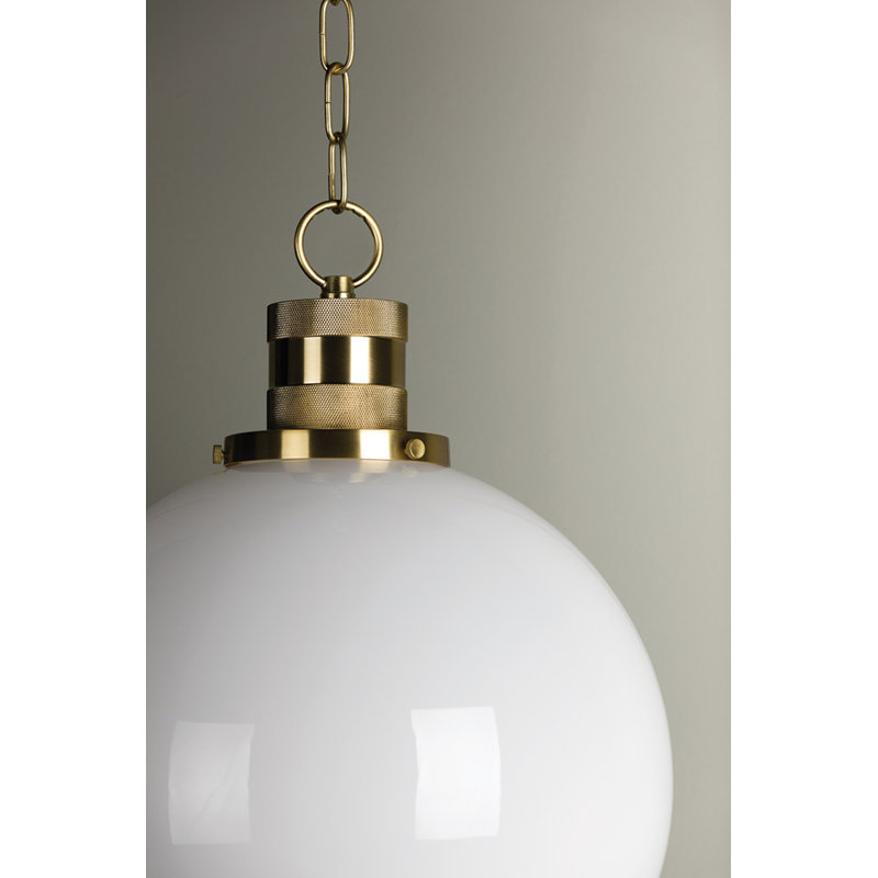 Luminaire suspendu BEVERLY par Zio & Sons, Laiton vieilli, H 19,5 po x l 14 po x P 14 po