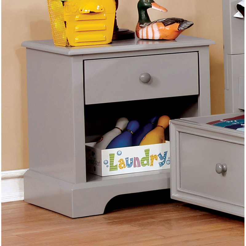 Evanoff 19'' W Nightstand, Gray