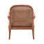 Chaises d'appoint de 26,6 po de style Mid-Century, bois de noyer et revêtement rayé pour le style détente de la chambre à coucher, coin lecture beige-2057404383