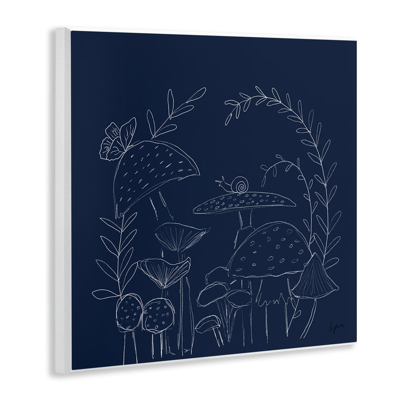 «Champignons sur fond bleu» par Lucille Price