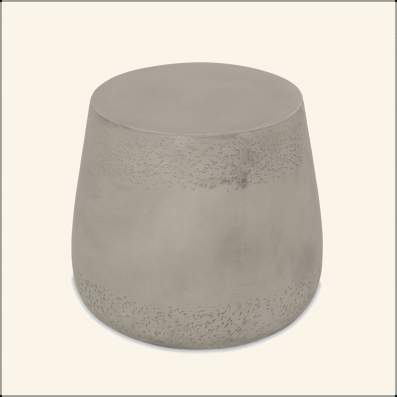 Charming Concrete Side Table With Versatile Design For Stylish Spaces