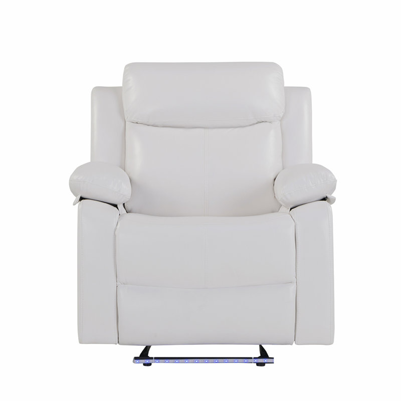 Fauteuil inclinable blanc avec lumière DEL Blanche