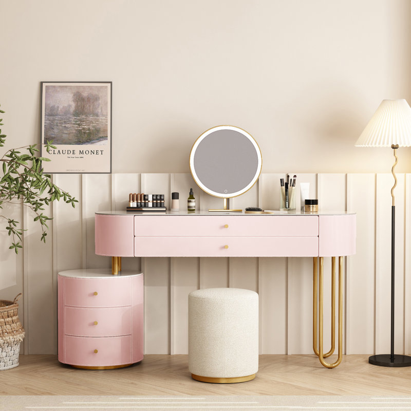 Meubles-lavabos, Rose/Or